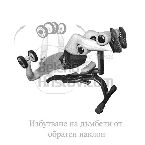 Избутване на дъмбели от обратен лег