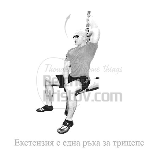 Трицепсова екстензия с една ръка зад и над глава